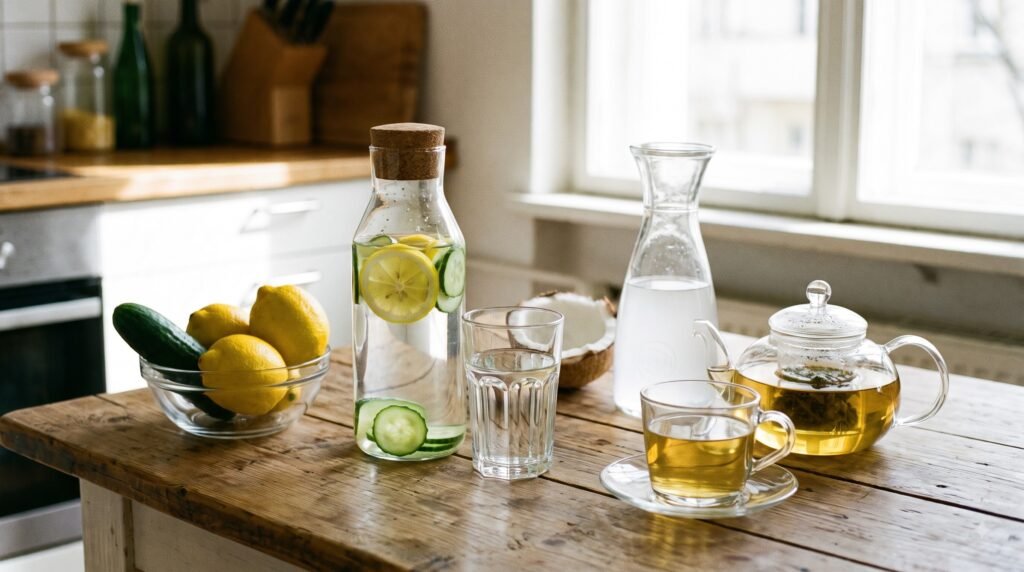 Water and healthy drinks for digestive health
