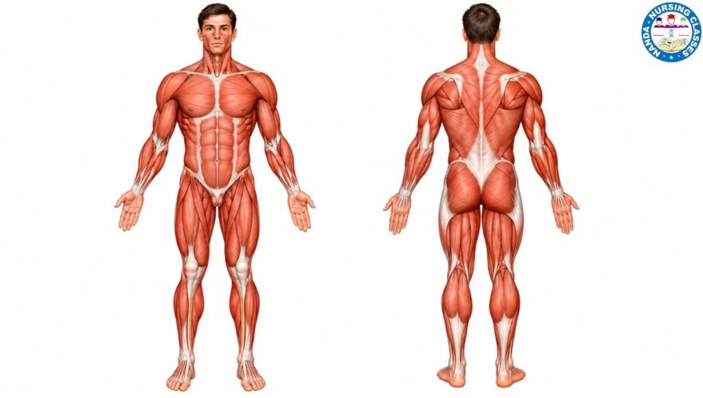 Human muscular system anatomy