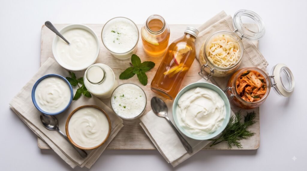 Probiotic and fermented foods for gut health