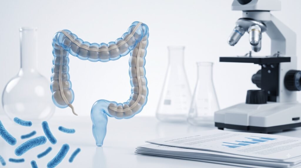 Scientific research and colon health concept